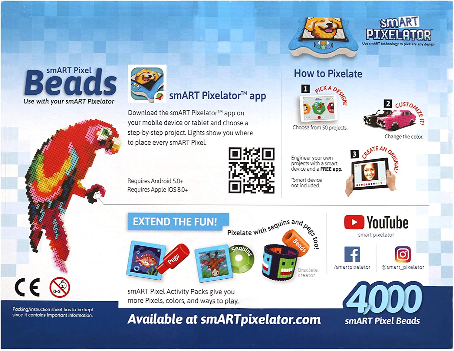 Flycatcher Toys - 🚨⚠️🤓 smART Pixelator allows you to Pixelate any design  using smART Pixel Beads, Sequins or Pegs. Get it here:  www.smartpixelator.com #artsandcrafts #craftykids #craftytoys #pixelart  #creativetoys #creativekids #flycatchertoys